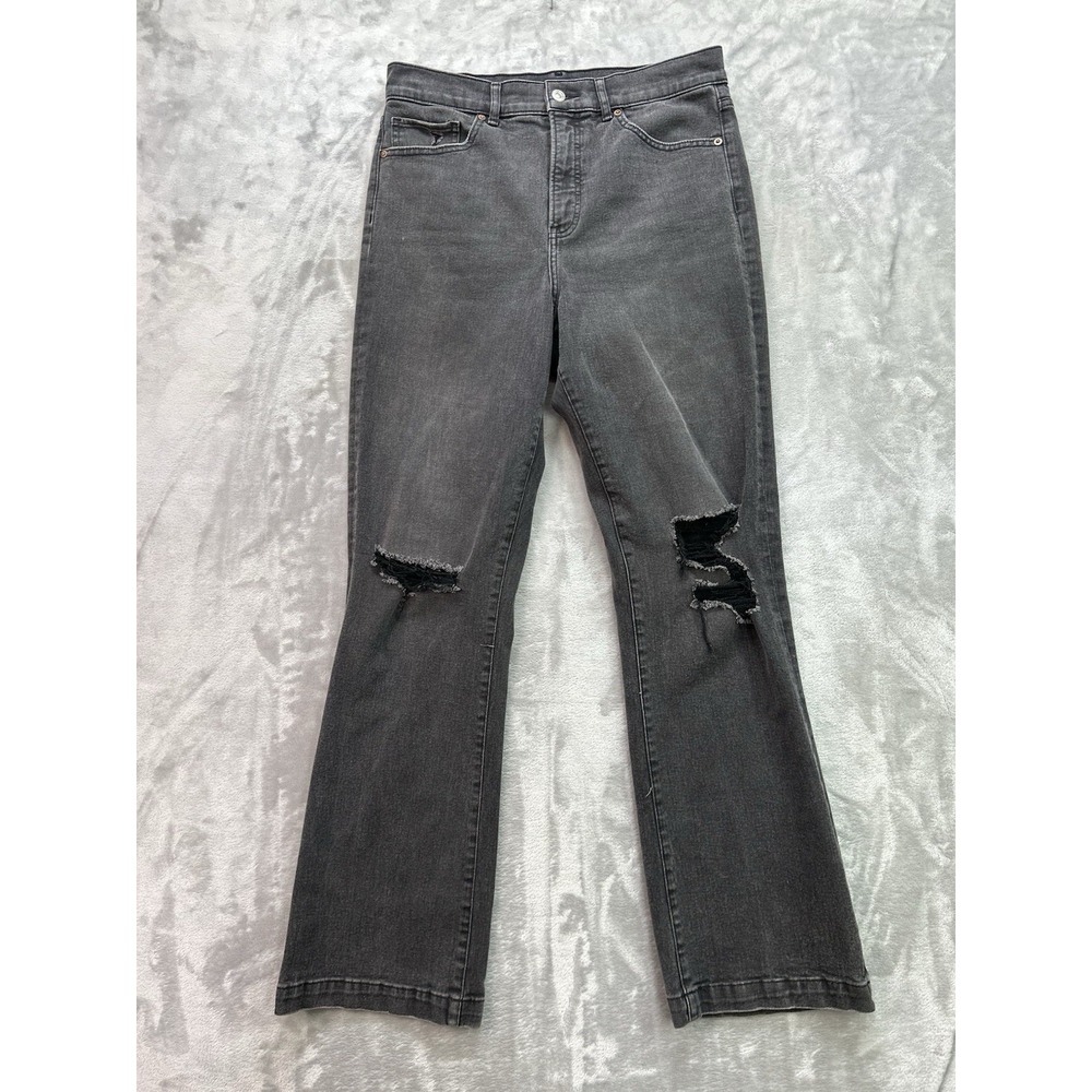 Express '90s Boot High Rise Jeans Black Stretch Womens 10R Western Cowgirl Boho